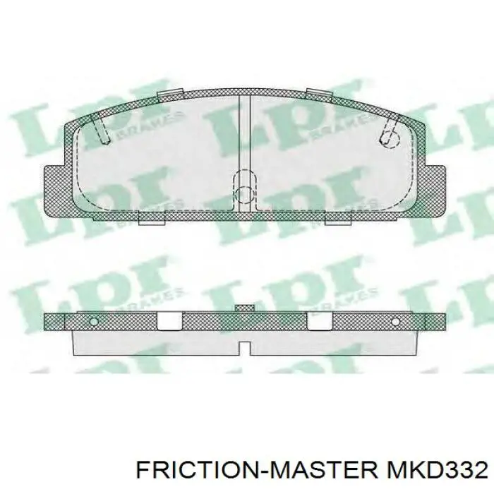 MKD332 Friction Master Колодки гальмівні задні, дискові