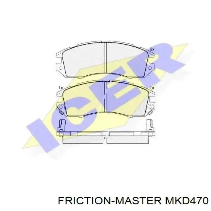 Купити MKD470 Friction Master Колодки гальмівні передні, дискові