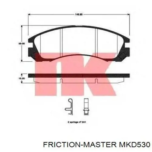 Купити MKD530 Friction Master Колодки гальмівні передні, дискові