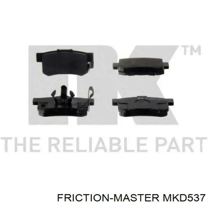 MKD537 Friction Master Колодки гальмівні задні, дискові