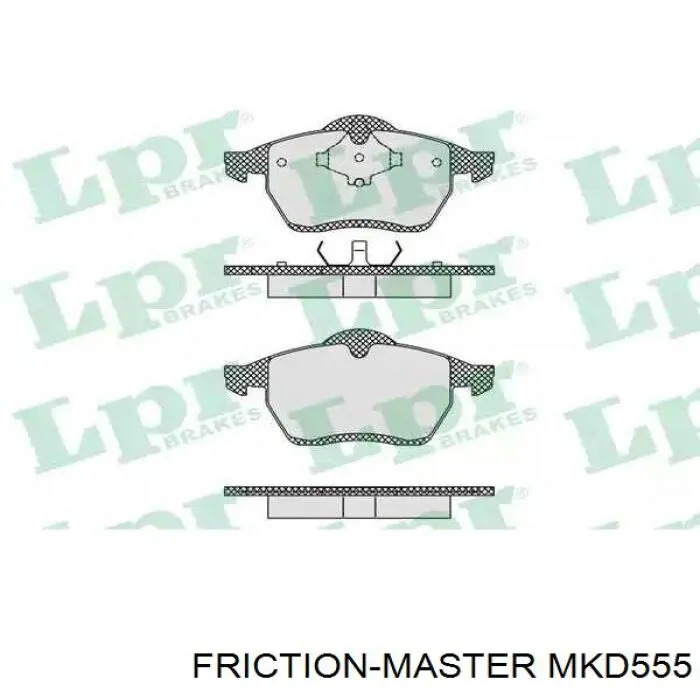 MKD555 Friction Master колодки гальмівні передні, дискові