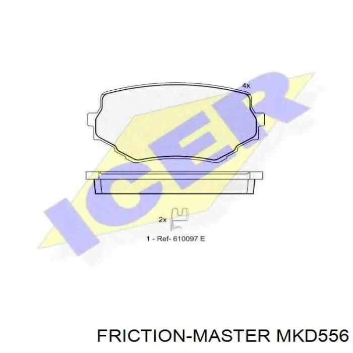 MKD556 Friction Master Передні гальмівні колодки