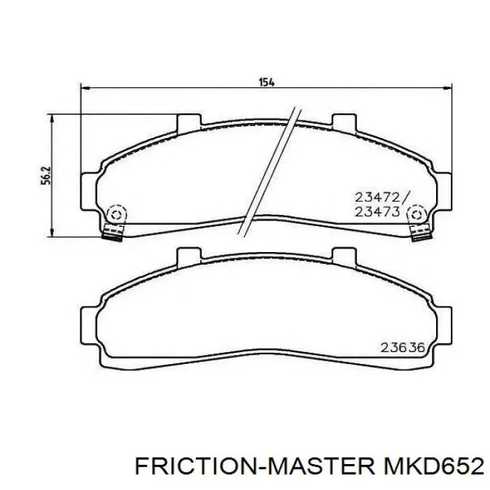 MKD652 Friction Master Передні гальмівні колодки