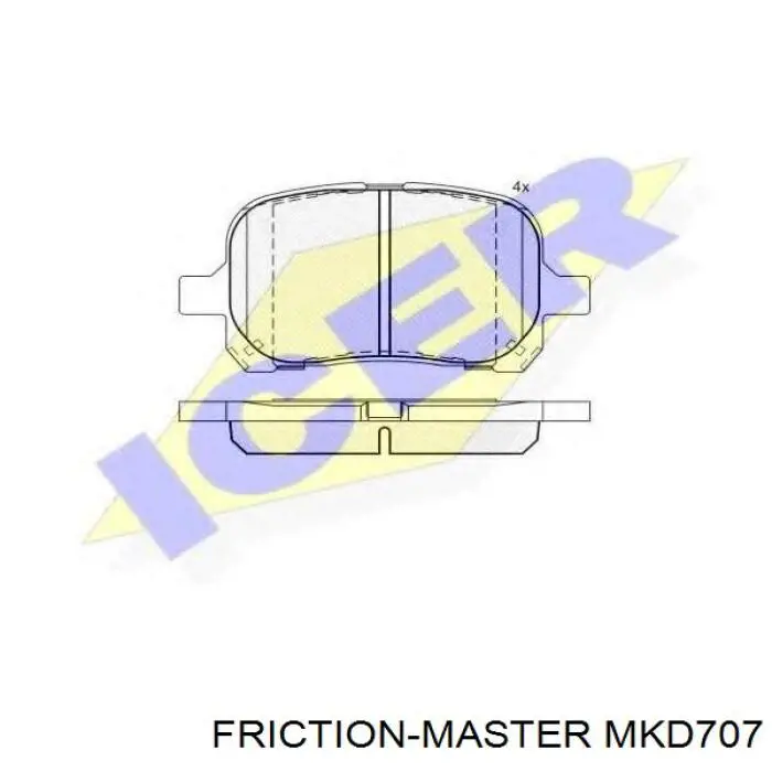 Купити MKD707 Friction Master Колодки гальмівні передні, дискові