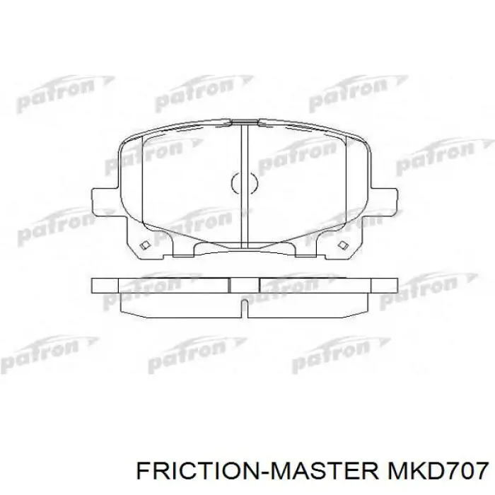 MKD707 Friction Master колодки гальмівні передні, дискові
