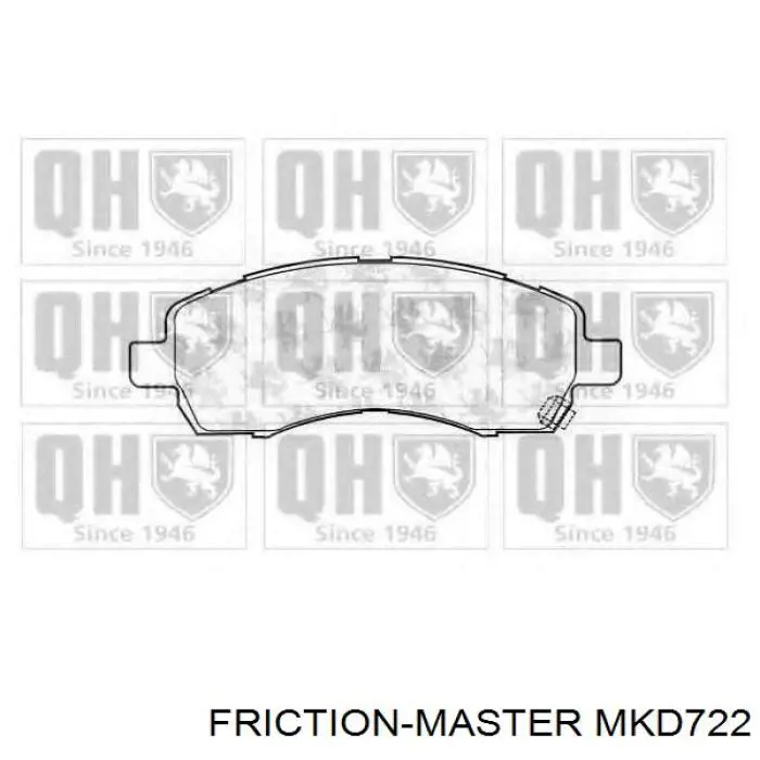 Колодки гальмівні передні, дискові MKD722 Friction Master