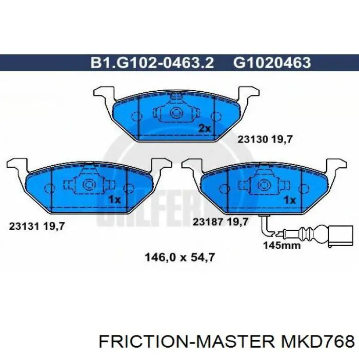 Гальмівні колодки Friction Master MKD768 ціна, від 22.17 USD