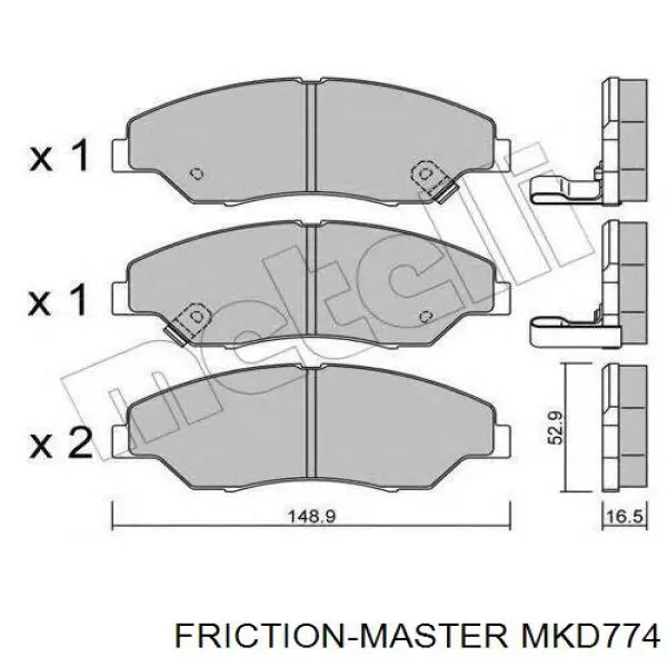 MKD774 Friction Master Передні гальмівні колодки
