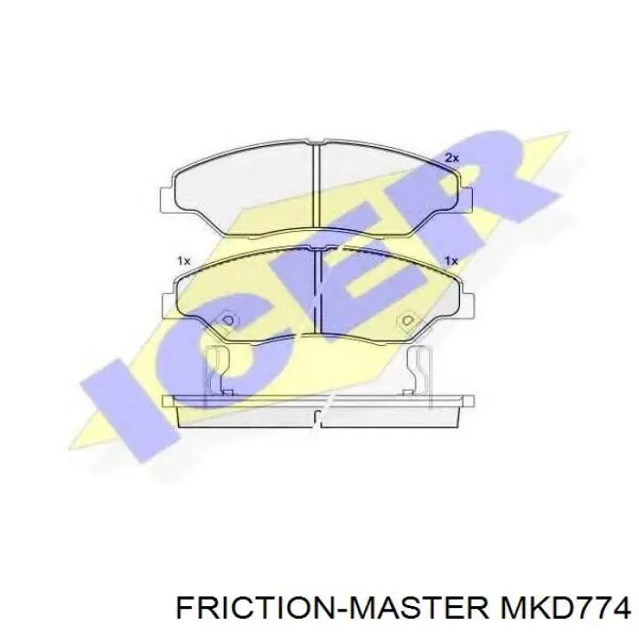 Купити MKD774 Friction Master Колодки гальмівні передні, дискові