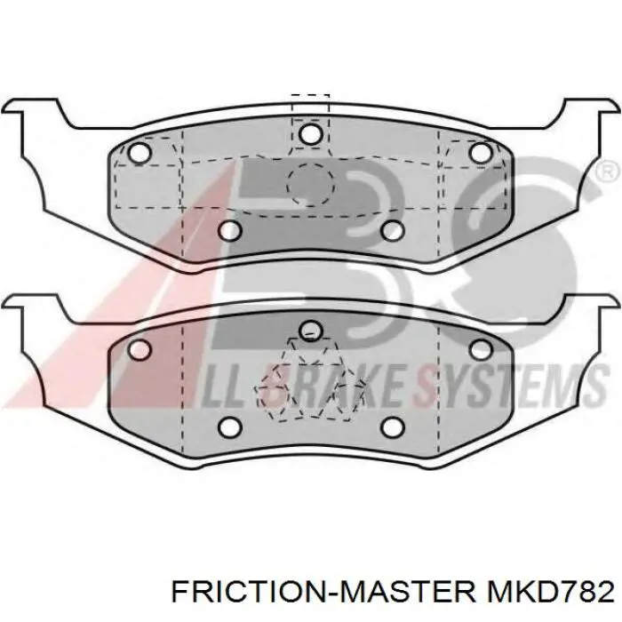 Задні гальмівні колодки Friction Master MKD782 ціна, від 16.61 USD