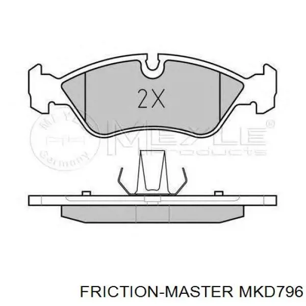 Передні тормозні колодки MKD796 Friction Master