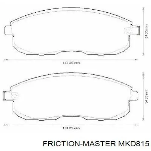 Купити MKD815 Friction Master Колодки гальмівні передні, дискові