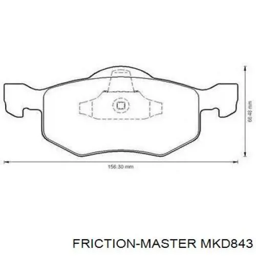 Передні тормозні колодки MKD843 Friction Master