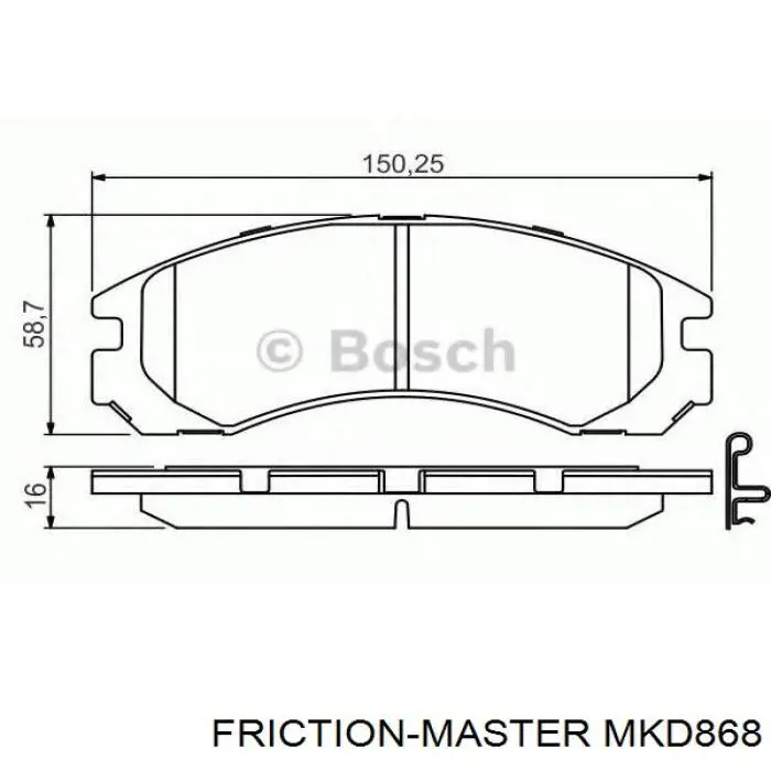 MKD868 Friction Master Колодки гальмівні задні, дискові