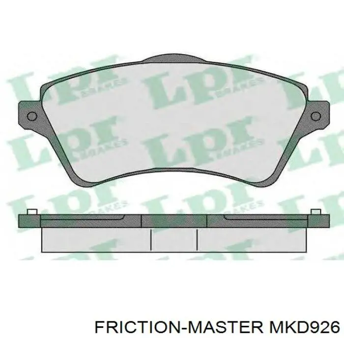 Купити MKD926 Friction Master Колодки гальмівні передні, дискові