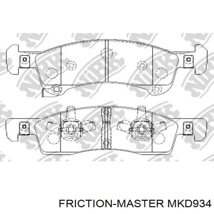 MKD934 Friction Master колодки гальмівні передні, дискові