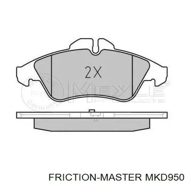 Колодки гальмівні передні, дискові MKD950 Friction Master