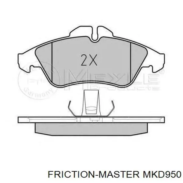 Передні тормозні колодки MKD950 Friction Master