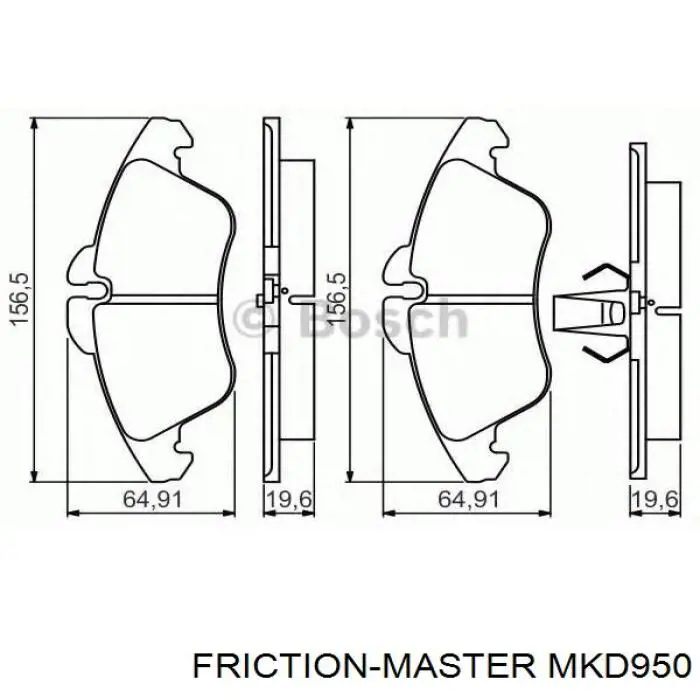 MKD950 Friction Master Передні гальмівні колодки