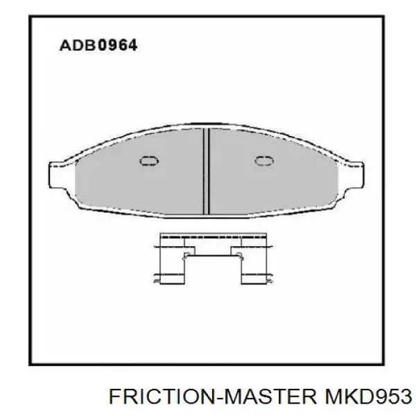 Купити MKD953 Friction Master Колодки гальмівні передні, дискові