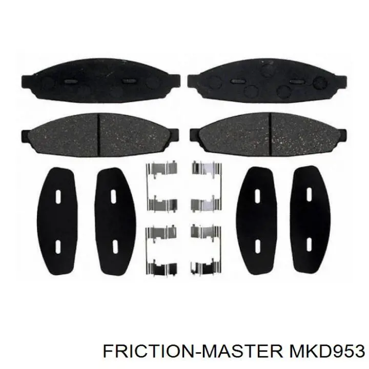 MD953 Jurid/Bendix колодки гальмівні передні, дискові