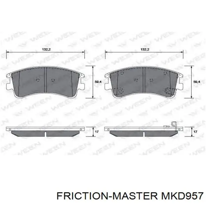 MKD957 Friction Master Передні гальмівні колодки