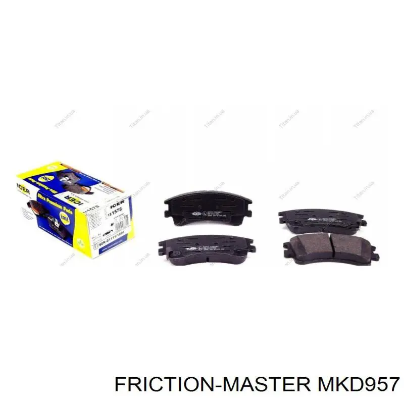 Колодки гальмівні передні, дискові MKD957 Friction Master