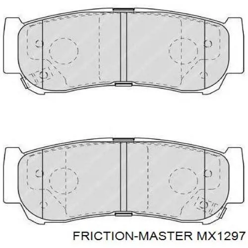 MX1297 Friction Master Колодки гальмівні задні, дискові