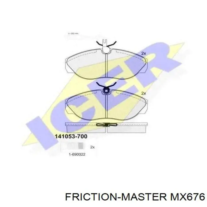 Купити MX676 Friction Master Колодки гальмівні передні, дискові