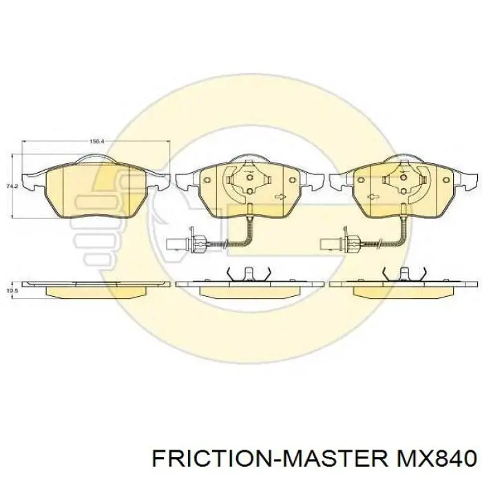 Тормозні колодки Friction Master MX840