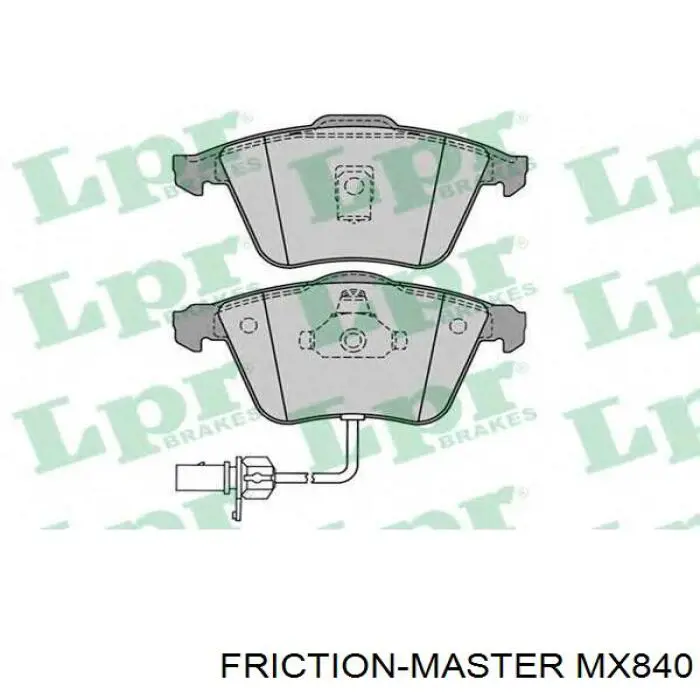 MX840 Friction Master Передні гальмівні колодки