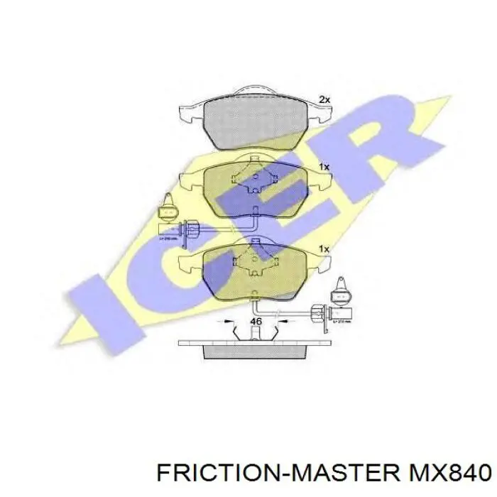 Гальмівні колодки Friction Master MX840 ціна, від 24.71 USD