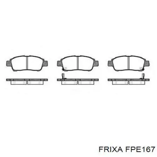 Колодки гальмівні передні, дискові FPE167 Hankook Frixa