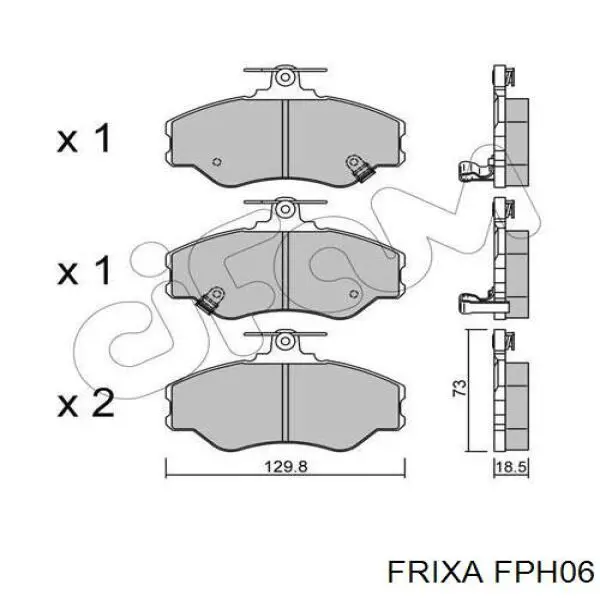 Купити FPH06 Hankook Frixa Колодки гальмівні передні, дискові