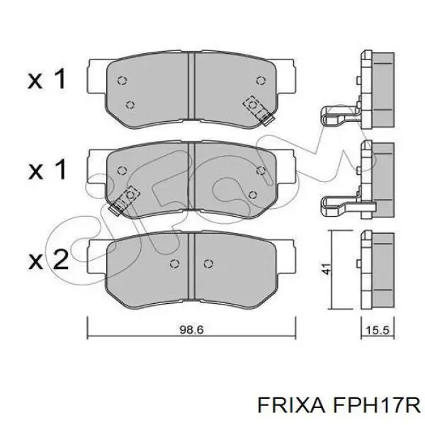 Задні гальмівні колодки FPH17R Hankook Frixa