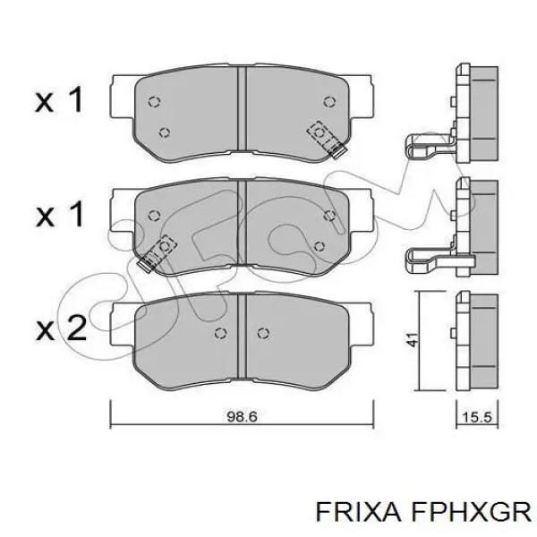 Задні гальмівні колодки Hankook Frixa FPHXGR ціна, від 16.58 USD