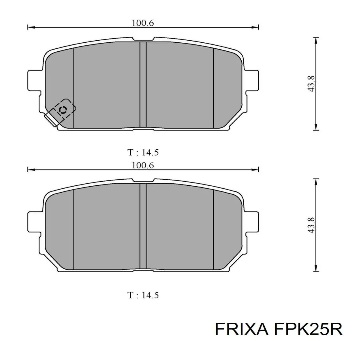 Задні гальмівні колодки FPK25R Hankook Frixa