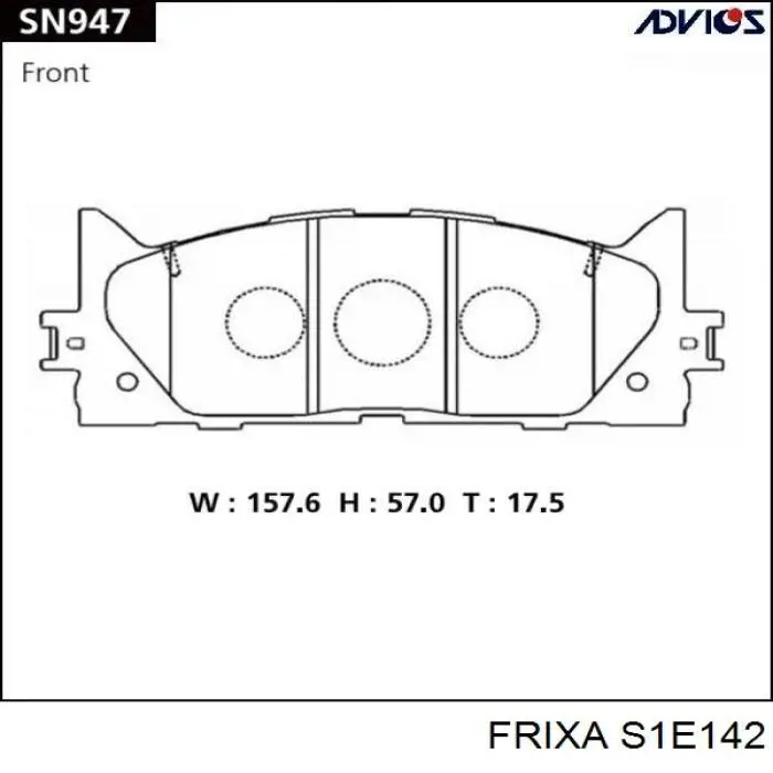 Купити S1E142 Hankook Frixa Колодки гальмівні передні, дискові