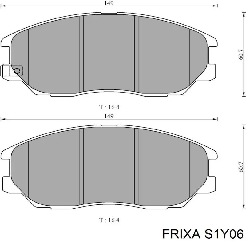 S1Y06 Hankook Frixa колодки гальмівні передні, дискові