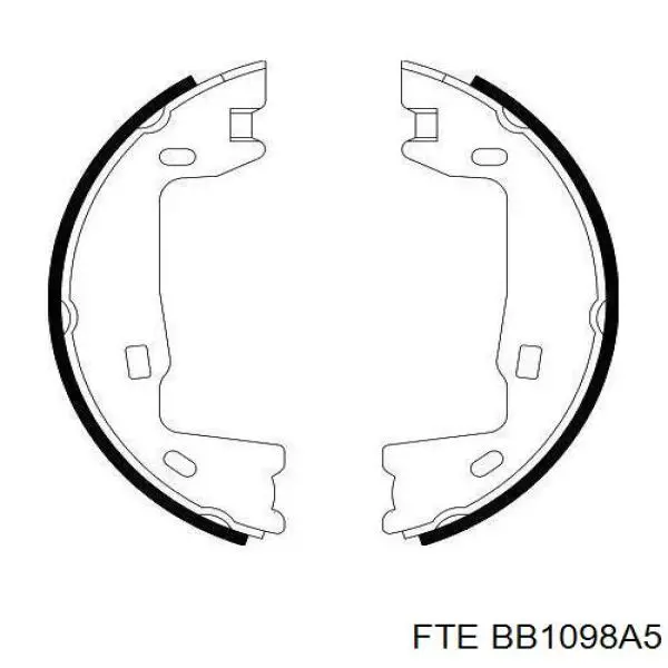 Колодки стоянкового гальма FTE BB1098A5
