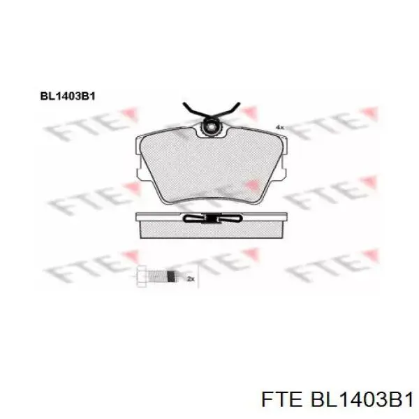 BL1403B1 FTE колодки гальмові задні, дискові