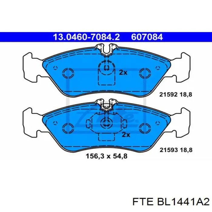 Задні гальмівні колодки FTE BL1441A2 ціна, від 22.83 USD