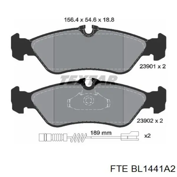 Купити BL1441A2 FTE Задні колодки