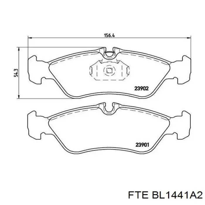 Задні гальмівні колодки FTE BL1441A2 ціна, від 22.83 USD