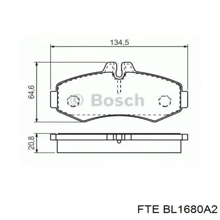 BL1680A2 FTE Передні гальмівні колодки