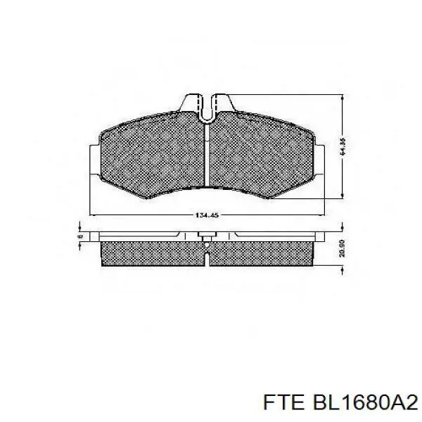 Гальмівні колодки FTE BL1680A2 ціна, від 19.49 USD