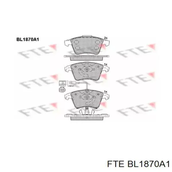 Тормозні колодки FTE BL1870A1