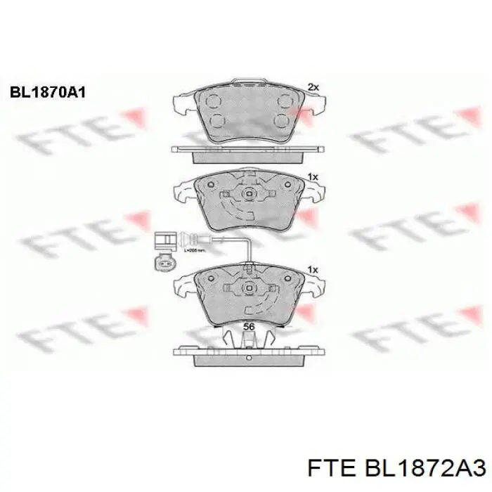 Задні дискові колодки FTE BL1872A3