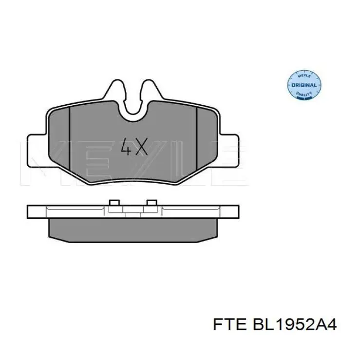 BL1952A4 FTE колодки гальмові задні, дискові