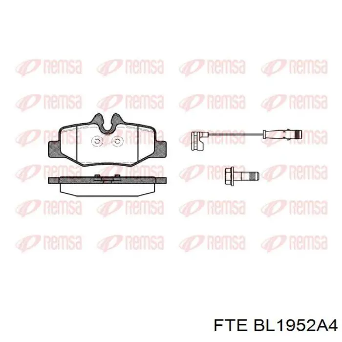 Задні гальмівні колодки FTE BL1952A4 ціна, від 20.07 USD